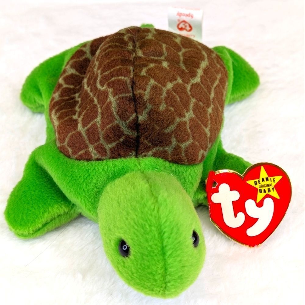 Vintage Ty Beanie Baby Speedy the Turtle - Rare Errors!